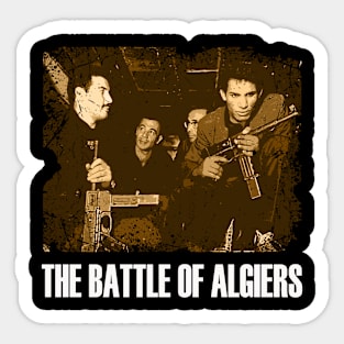 The City as a Battlefield Algiers Vintage Film Art Tee Sticker